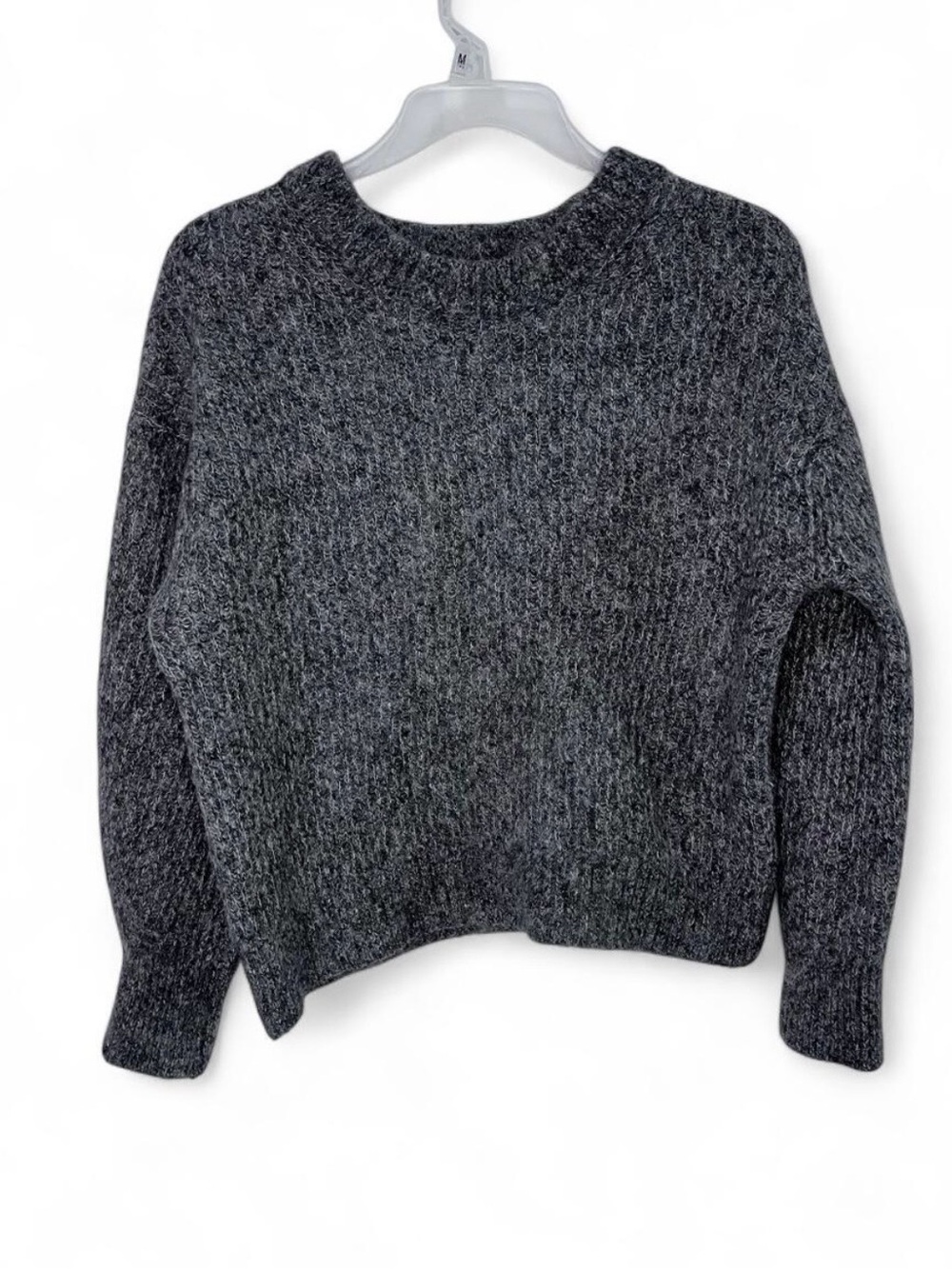 Everlane Alpaca Blend Sweater Small Gray Crewneck Cozy Knit